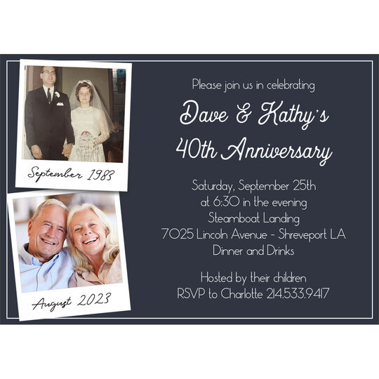 Polaroid Photo Invitations